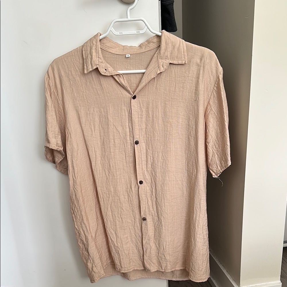 HOST PICK! 🎉 Men's Beige Linen Casual Shirt